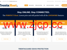 #网一#trentahost:美国便宜vps5折优惠,1核/1G内存/10G SSD硬盘/1TB流量/1G端口,月付$1.25起,虚拟主机$0.99/月起