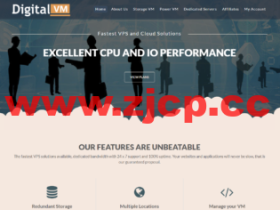 Digital-VM:国外大带宽不限流量VPS,1-10Gbps,可选全球8大机房,月付$4起,日本和新加坡独立服务器$110/月起