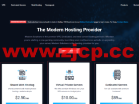 ModernSolutions:美国VPS,1核/1G内存/25G SSD硬盘/10T流量/1Gbps带宽,$2.5/月,可选洛杉矶/达拉斯机房