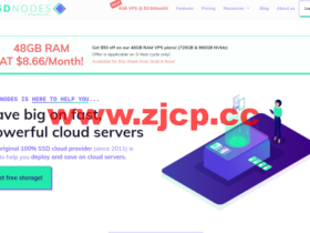 ssdnodes:2核/4G内存/80GB NVME/4TB流量/1Gbps带宽, $46.8/年