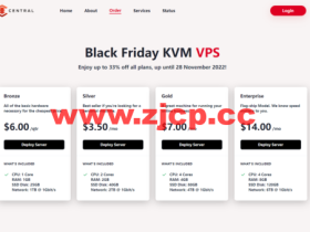 #黑五#Central.so:全场6.7折,1核/1GB内存/25GB SSD空间/1TB流量/1Gbps带宽,$6.0/半年,可选美国vps/法国vps/澳大利亚机房