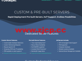 #黑五#Dedispec:美国西弗吉尼亚机房服务器,2*L5420/24GB内存/4TB硬盘/10TB流量/100Mbps带宽,$239/年