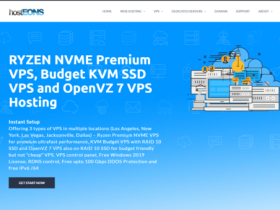 Hosteons:盐湖城AMD Ryzen系列vps促销,1核/1GB/20G NVMe/4TB@10Gbps带宽,$3/月