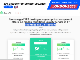 JustVPS:新上伦敦VPS,七折优惠,1核/1GB/20GB/300M不限流量,$2.2/月起