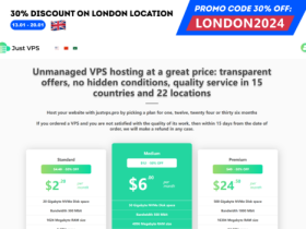 justvps:英国伦敦机房VPS月付7折,$3/月起,不限流量/带宽可选300M~1G带宽,免费切换机房/IP,可选香港/美国/俄罗斯等24个机房