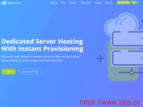 spinservers:圣何塞机房,4核/16GB内存/40GB硬盘/10TB@1Gbps带宽,$25/月