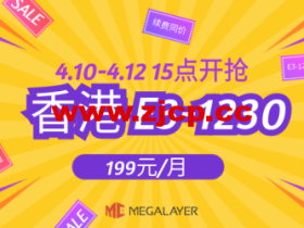 Megalayer:香港E3-1230限时限量秒杀199元/月,香港独立服务器399元/月起,美国家宽VPS80元/月