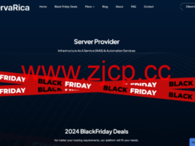 #黑五#servarica:HDD存储VPS,1核/1G内存/1TB HDD/4T流量@1Gbps带宽,$29/年