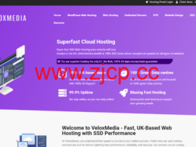 VeloxMedia:加州机房,1核/1GB/10G NVMe/1Gbps不限流量,£15/年