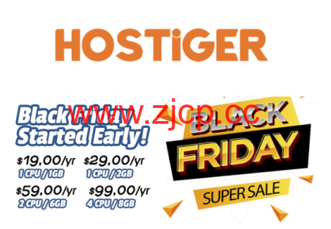 Hostigger：黑色星期五，1核/1G内存/20G SSD/1T流量/100M带宽，19美元/年，买两年送一年，支持支付宝，美国/土耳其/荷兰机房可选插图