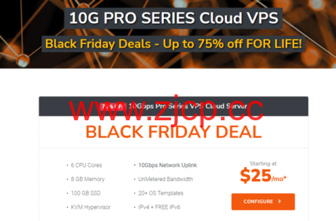 TurnkeyInternet：黑色星期五特价，美国大带宽VPS，免费Windows，高达10Gbps端口不限流量，6核8G100GB存储，$25/月插图1