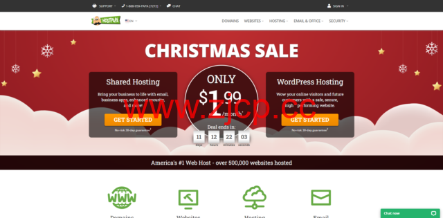 HostPapa：#新年大促进行中#wordpress主机，外贸主机每月低至$1.99，赠免费域名插图