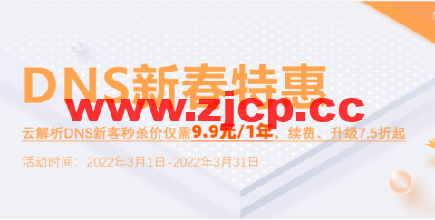 【阿里云采购季】网站稳定加速必备-云解析DNS个人版1年仅需9块9插图