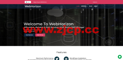 #补货#WebHorizon：香港NAT VPS，1核/256M内存/4GB NVMe硬盘/500G流量/1Gbps端口，$14/2年插图