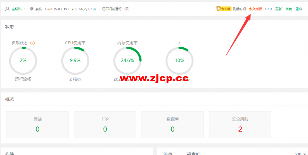 宝塔Linux面板最新7.7专业版破解方式插图3