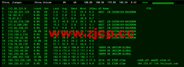 搬瓦工：荷兰阿姆斯特丹 EUNL_9 机房联通高端路线 AS9929/AS10099，简单测评插图11
