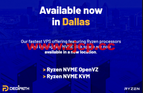 #上新#DediPath：美国便宜vps，达拉斯机房，AMD Ryzen VPS，1核/512M内存/10G NVME硬盘/1TB流量/1Gbps带宽，$44.00/年插图