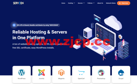 Servzen：荷兰机房OpenVZ vps，1核/1GB内存/20GB硬盘/1Gbps无限流量，$2.5/月起，虚拟主机年付7折插图