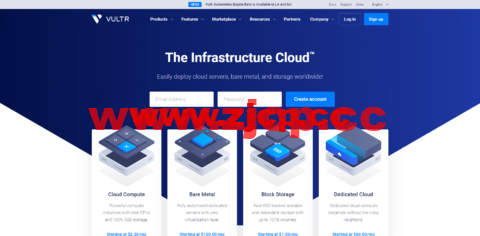 Vultr：全球25个数据中心可选，月付2.5美元起，支持按小时计费，新用户赠送50美元插图