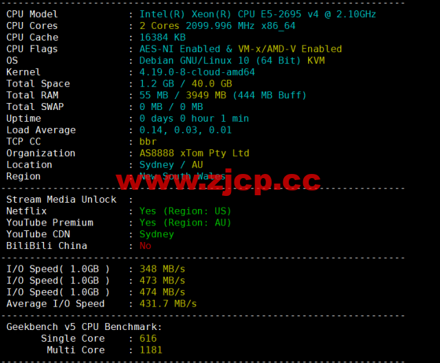 HostKvm：澳大利亚vps，联通9929线路，原生IP，六折优惠，$4.2/月起，支持windows，简单测评，解锁TikTok插图1