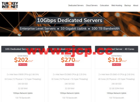 TurnkeyInternet：美国独立服务器，2*X5650/32G内存/240GB SSD/100TB流量/10Gbps带宽，$202/月起，30天退款保证插图