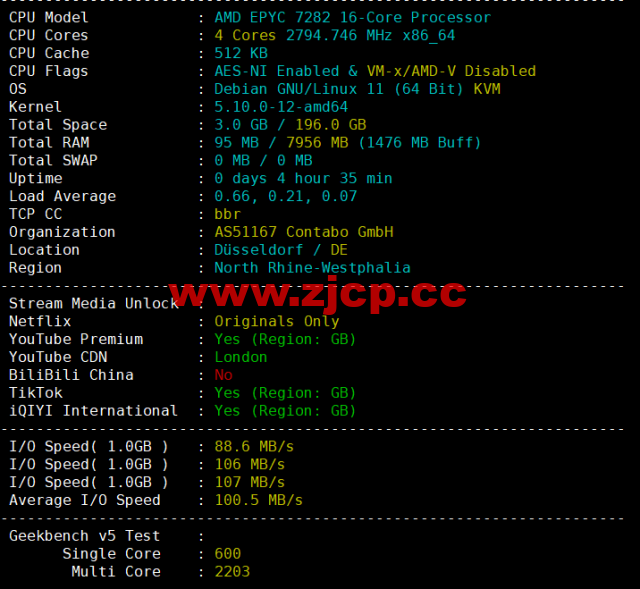 Contabo：英国vps，原生ip，4核/8G/200G SSD或50 GB NVMe/200Mbps带宽起，月付€6.99，解锁tiktok等流媒体，简单测评插图1