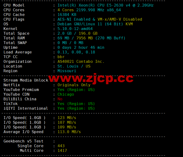 Contabo：美国vps，中部“圣路易斯”机房，原生ip，4核/8G/200G SSD或50 GB NVMe/200Mbps带宽起，月付€6.99，解锁tiktok等流媒体，简单测评插图1