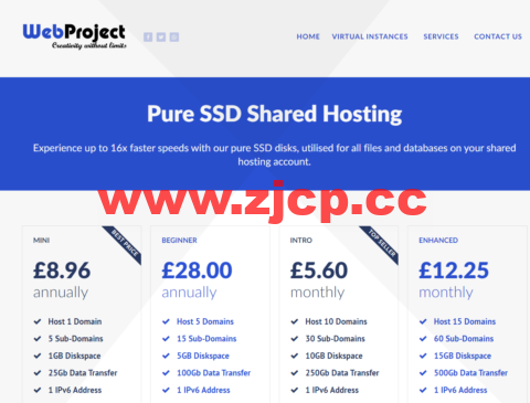 web-project：英国vps，2核/2GB内存/20GB SSD/2TB流量/1Gbps带宽，£5.60/月起插图
