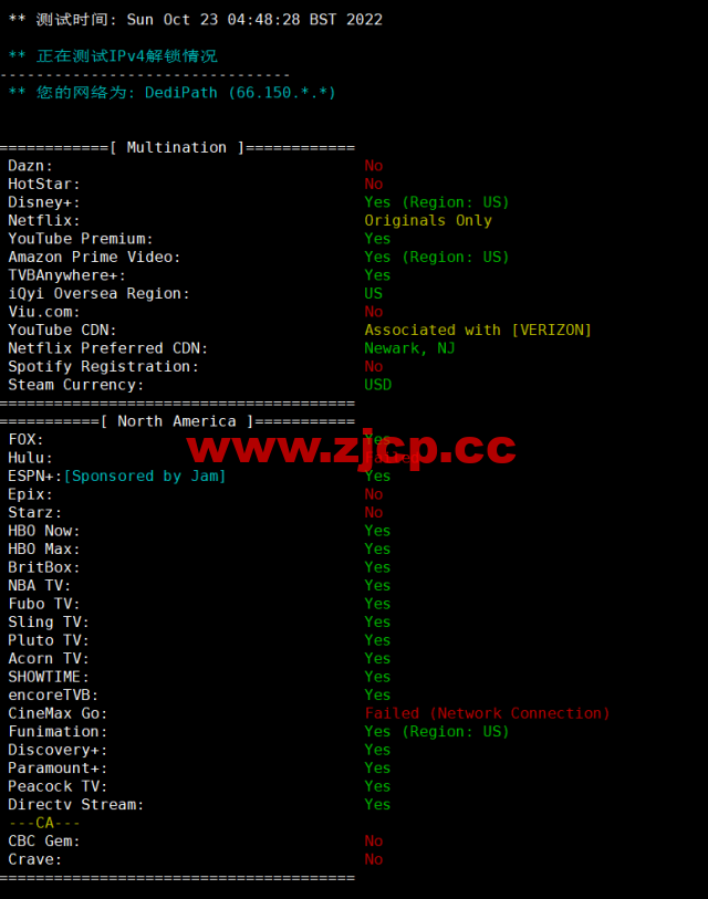 EtherNetservers：美国新泽西机房，年付12美元起，原生ip，解锁tiktok，Disney+，简单测评插图2