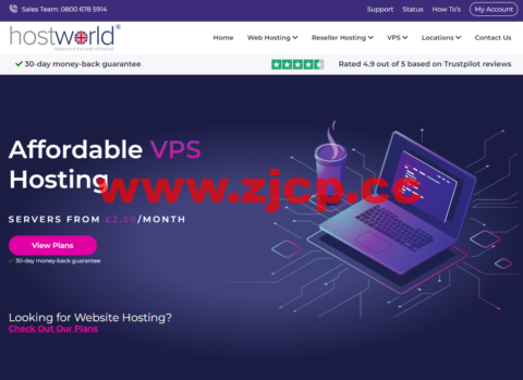 hostworld：美国和英国vps，2核/1GB内存/40GB NVMe/不限流量/1Gbps带宽，€5.9/月起插图