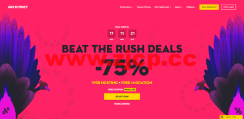 #Beat the Rush#FastComet：共享主机高达75%优惠，云VPS和专用CPU服务器高达30%优惠