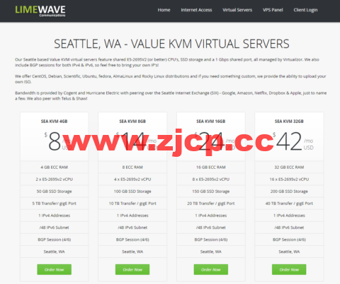 #黑五#Limewave：美国西雅图机房vps，2核/32GB内存/50GB SSD/不限流量/1Gbps带宽，$7/月插图