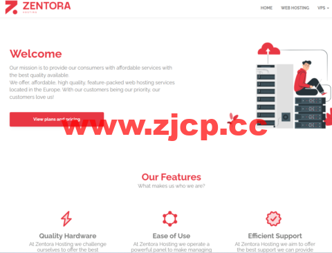 #黑五#Zentora Hosting：德国虚拟主机，首月免费，首年80%优惠，£1.68/年起插图
