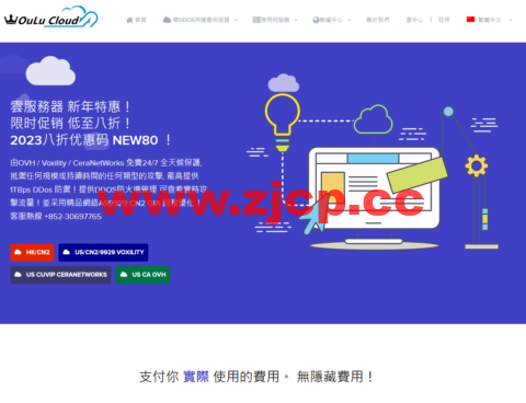 欧路云：全场VPS八折，洛杉矶CN2 GIA/香港CN2 GIA线路，$3.2/月起插图