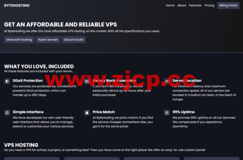 ByteHosting：德国法兰克福机房vps，1核/4GB/30GB/1TB/1Gbps带宽，€3.99/月插图