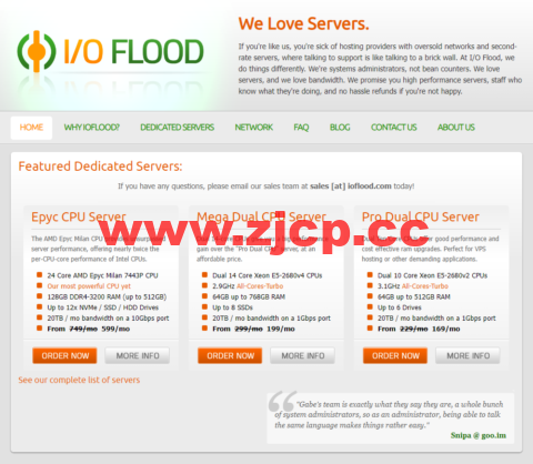 IOFLOOD：美国凤凰城机房独服，E3 1230v2/32GB内存/2x8TB硬盘/20TB流量/1Gbps带宽，$59/月插图
