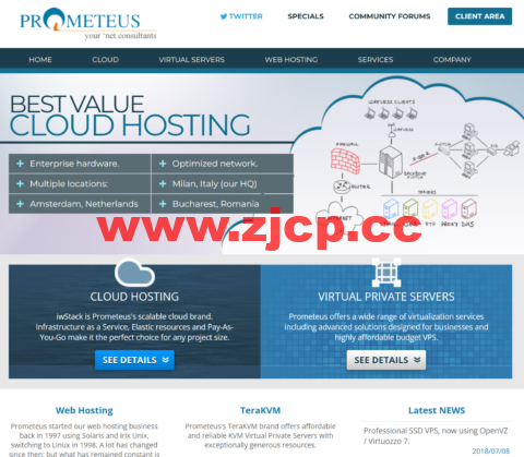 Prometeus：意大利vps，2核/4GB/200GB/10TB流量/1Gbps带宽，€4/月插图