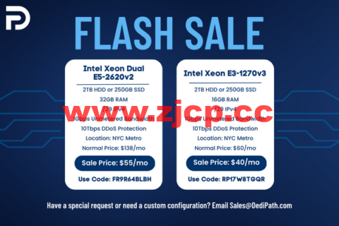 DediPath：纽约机房E3-1270v3特价独服，16GB内存/2TB HDD or 250GB SSD/1Gbps带宽不限流量，10TB DDOS防御，$40/月插图