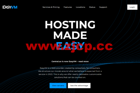 EasyVM：4周年庆，美国VPS限时优惠，4核4G内存44GB SSD，1Gbps@4TB流量，2年付44美元插图
