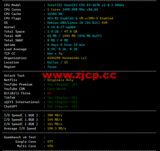 Hostwinds：达拉斯机房vps月付4.99美元起，云服务器$0.006931/时起，支持支付宝，解锁chatgpt/tiktok，简单测评插图1