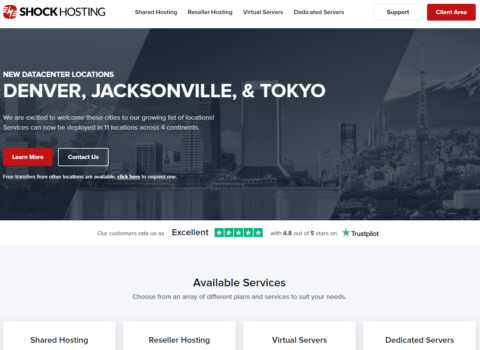 ShockHosting：国外便宜VPS，1核/2GB内存/30GB SSD/2TB流量/1Gbps带宽，$4.99/月起，可选美国/欧洲/澳大利亚/日本、新加坡等11个机房插图