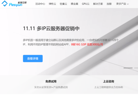 #11.11#标准互联：美国机房云服务器，8核/16GB内存/30+500G硬盘/30M带宽/32IP，300元/月插图