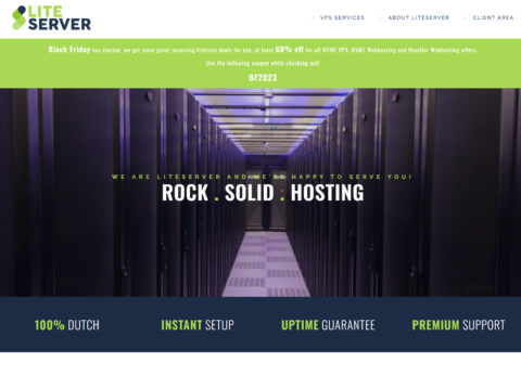 #黑五#LiteServer：荷兰NVME硬盘VPS ，4折优惠，2核/2G/40G NVMe/15TB流量/1Gbps带宽，€2.4/年插图