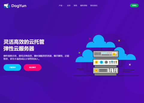 #元旦促销#DogYun：弹性云7折/经典云8折，16元/月起，独立服务器200元/月起，充100送10元插图