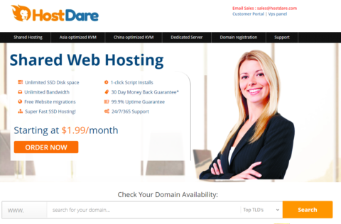 hostdare：美国洛杉矶VPS，4折优惠，1核/768M内存/10G NVMe/500GB流量/200Mbps带宽，$10.4/年插图