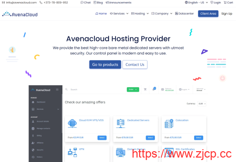 AvenaCloud：摩尔多瓦抗投诉VPS，1核/1GB/10GB SSD/100Mbps不限流量，€11.5/年插图