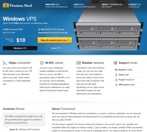 ThomasHost：美国和欧洲vps，1Gbps带宽不限流量，$8.5/月起，可选纽约/达拉斯/欧洲等机房插图