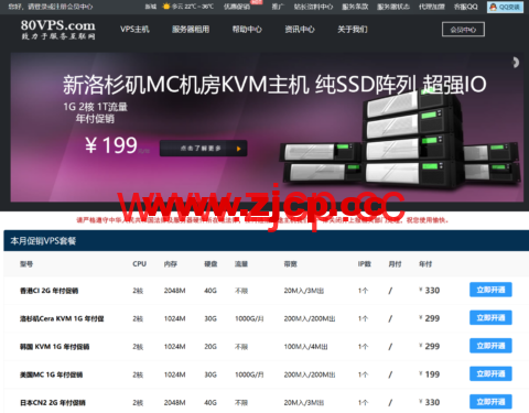 80VPS：圣何塞/洛杉矶机房独服，E3-1230v3/32GB/2TB/30M CN2线路，350元/月插图