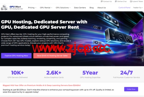 GPU Mart：海量AI训练/深度学习/推理,美国GPU服务器大促，6折优惠，$16/月起，立省$240刀插图