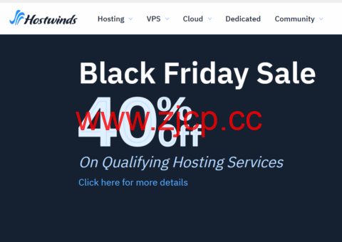 #黑五#Hostwinds：托管型VPS/虚拟主机，6折优惠，$4.9/月起，免费换IP@IPv4提供512个C段，可选美国/荷兰机房插图